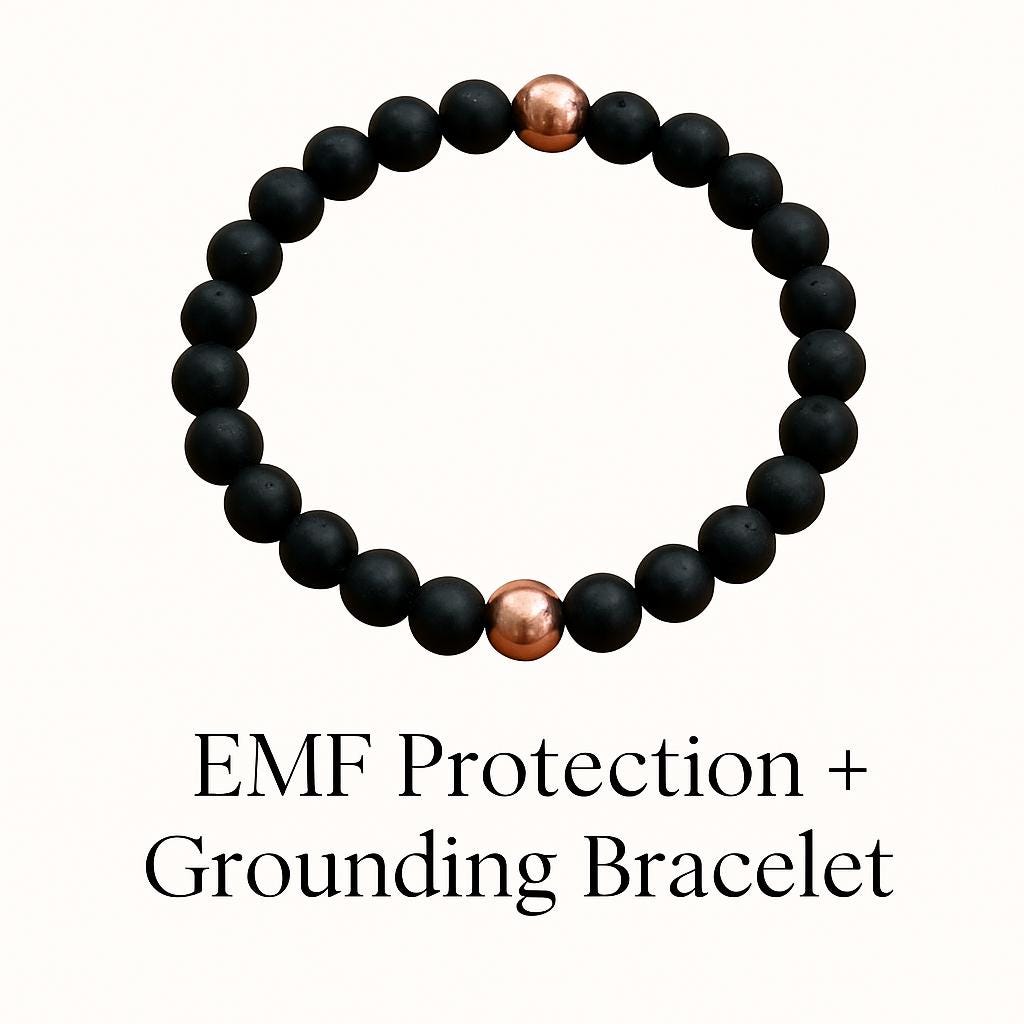 Russian Shungite Copper Protection Bracelet Grounding Crystal Bracelet for Stress Relief, Energy Reset & Focus Unisex Gift for Clarity