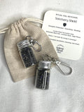 Protection Spell Jar Keychain, Crystal Vial for Energy Clearing, Black Tourmaline Sanctuary Shield