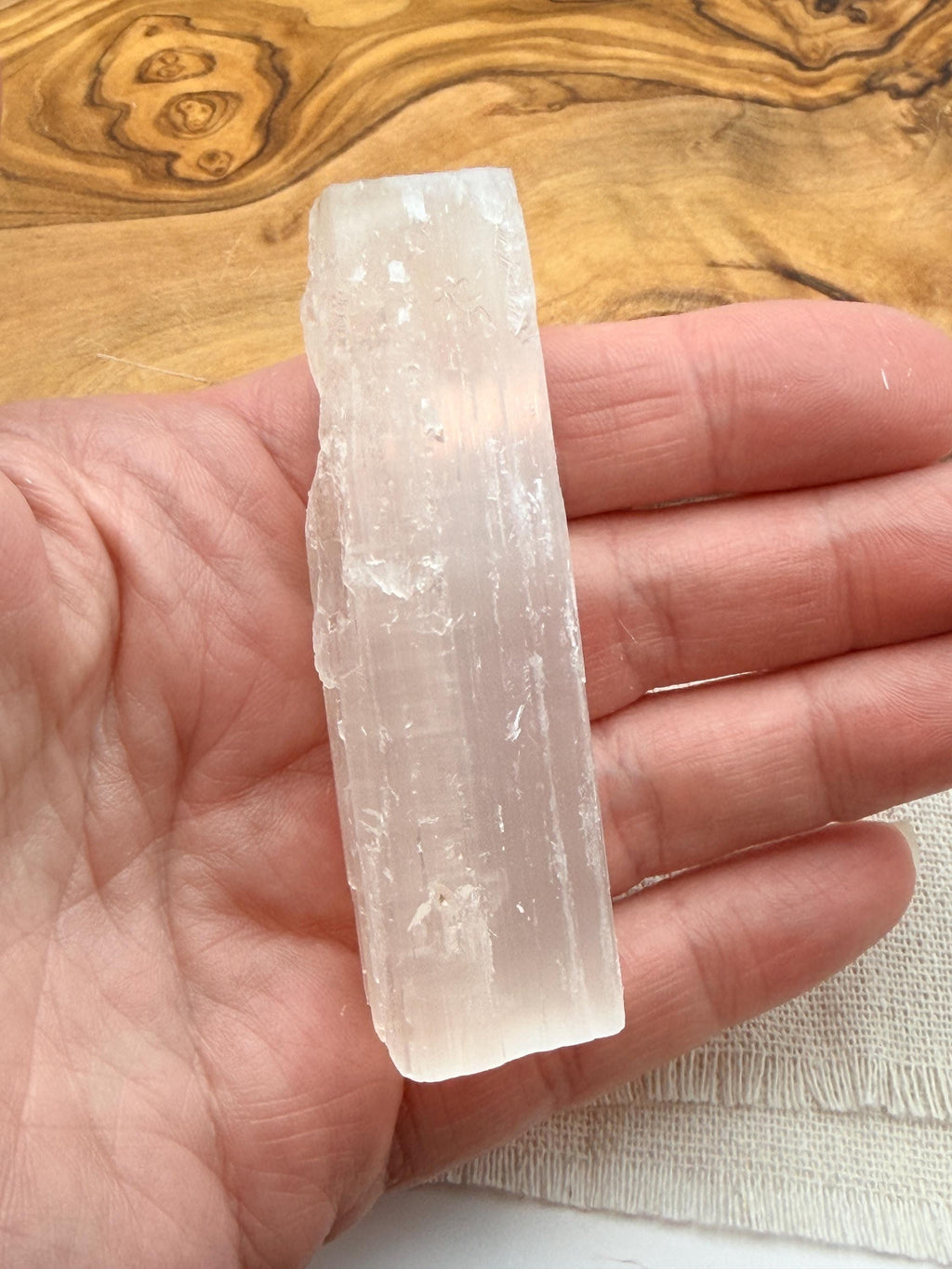 Selenite Stick 3 Inch | Selenite Wand for Cleansing & Charging | Ritual Crystal Tool