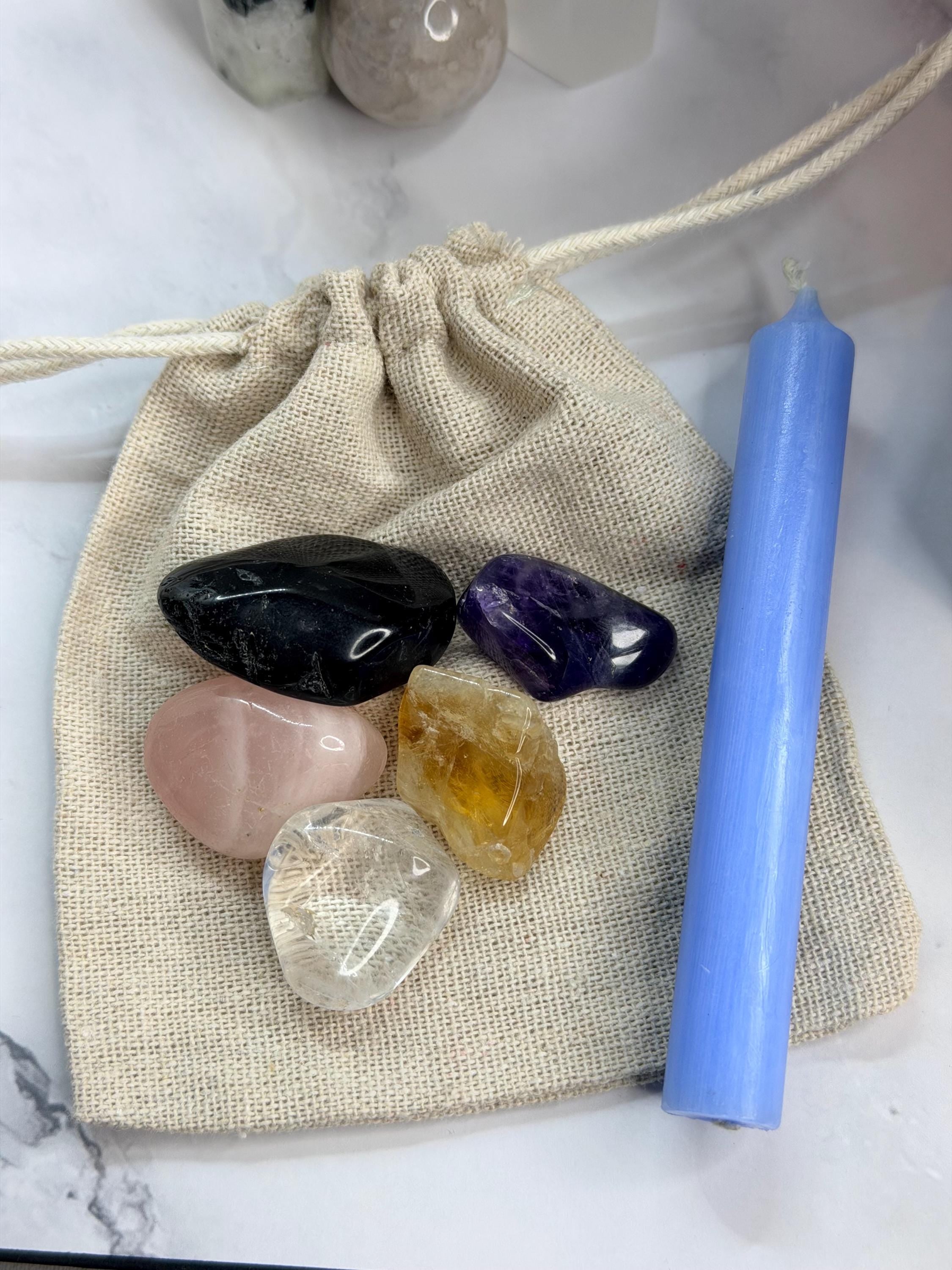 Crystal Starter Set, Energy Foundation Collection, Intention, Clarity, Grounding