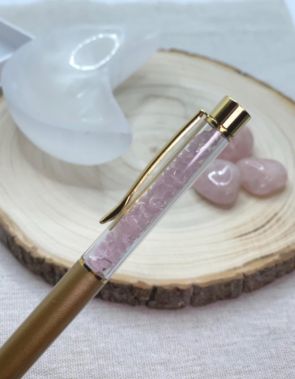 Crystal Chips Manifestation Pens,  Ritual Writing Tool for Journaling Shadow Work Energy