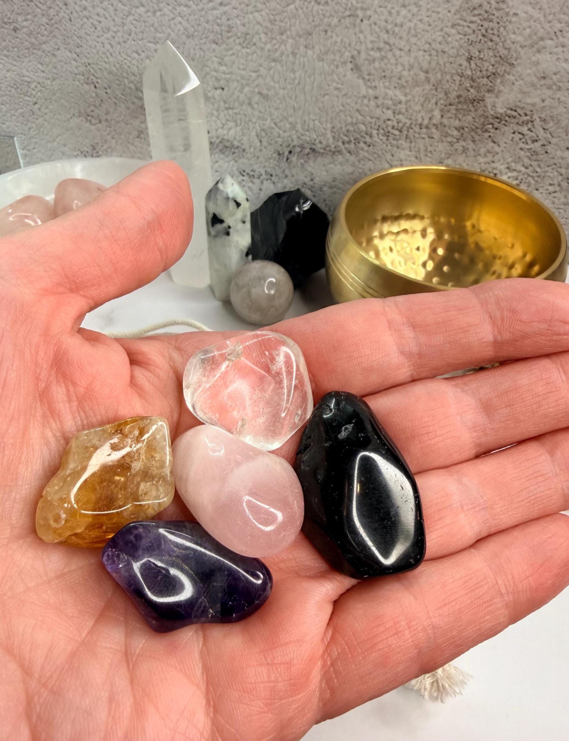 The Energy Foundations Set Crystal Starter Set for Intentional Energy, Clarity & Grounding