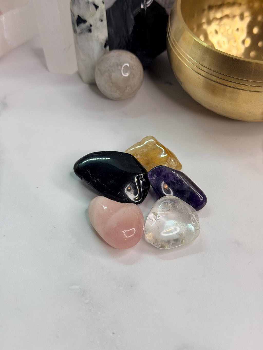 The Energy Foundations Set Crystal Starter Set for Intentional Energy, Clarity & Grounding