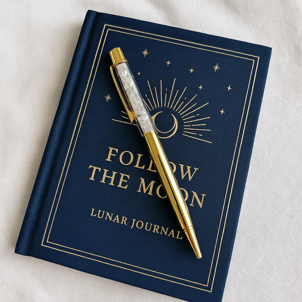 Crystal Chips Manifestation Pens,  Ritual Writing Tool for Journaling Shadow Work Energy