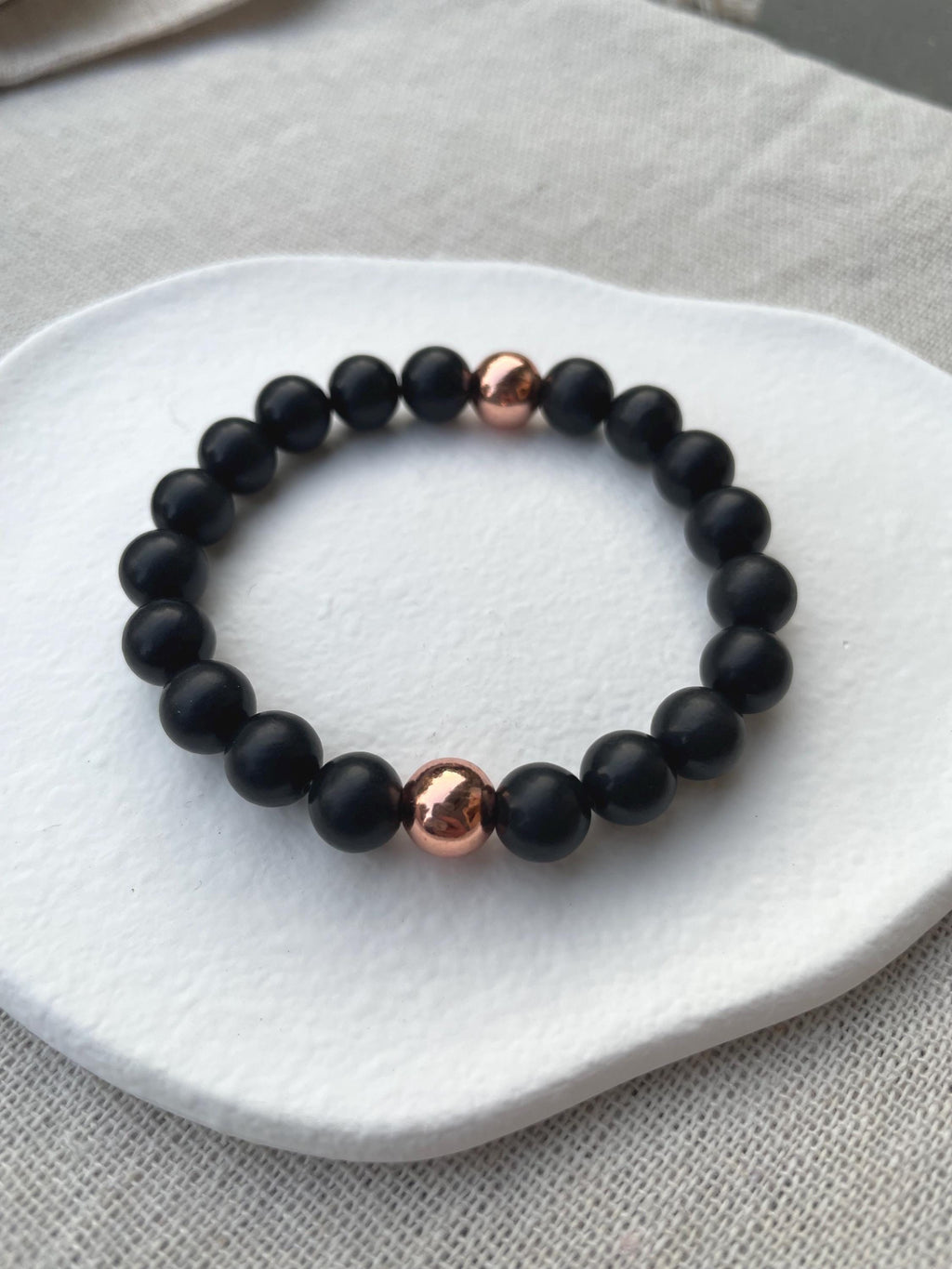 Russian Shungite Copper Protection Bracelet Grounding Crystal Bracelet for Stress Relief, Energy Reset & Focus Unisex Gift for Clarity