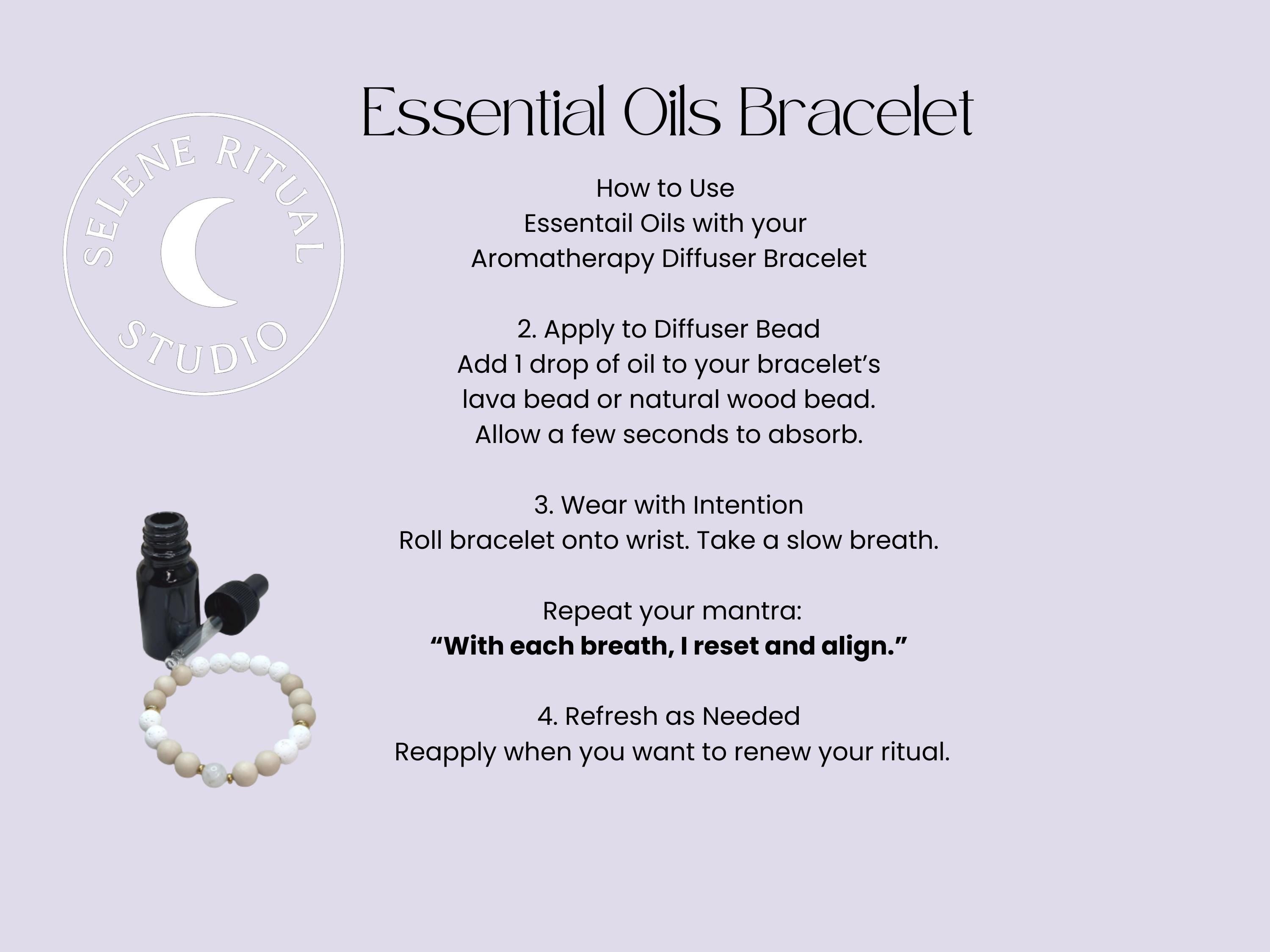 Rose Quartz Diffuser Bracelet Rosewood Essential Oil Bracelet Aromatherapy Jewelry LOVE